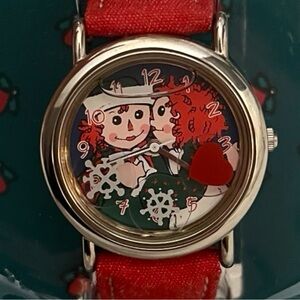 1998 Raggedy Ann and Andy Water Dial Holiday Watch
